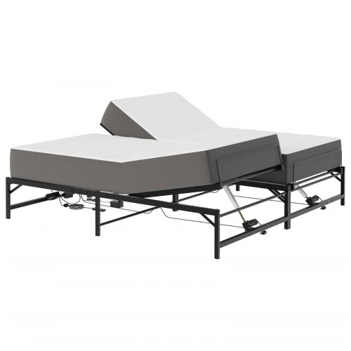 Elektrisk justerbar sengetramme 193 x 203 cm i sort stål
