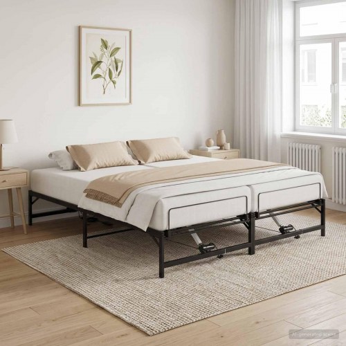 Elektrisk justerbar sengetramme 180 x 200 cm i sort stål