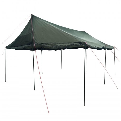 Familietelt armygrøn 600 x 400 x 268 cm i polyester og stål