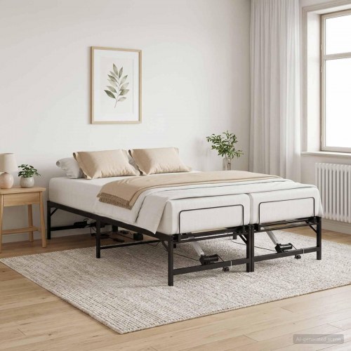 Elektrisk justerbar sengetramme 140 x 200 cm i sort stål