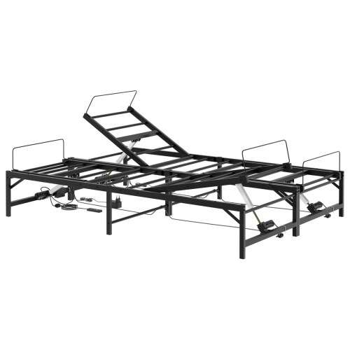 Elektrisk justerbar sengetramme 140 x 190 cm i sort stål