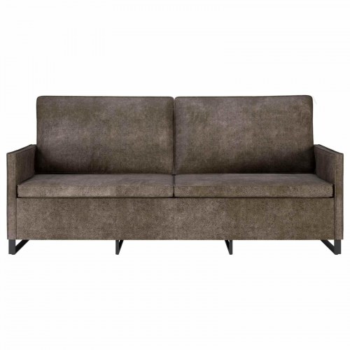 3-personers sofa i mørkegrå faux suedestof 190 x 81 x 82 cm