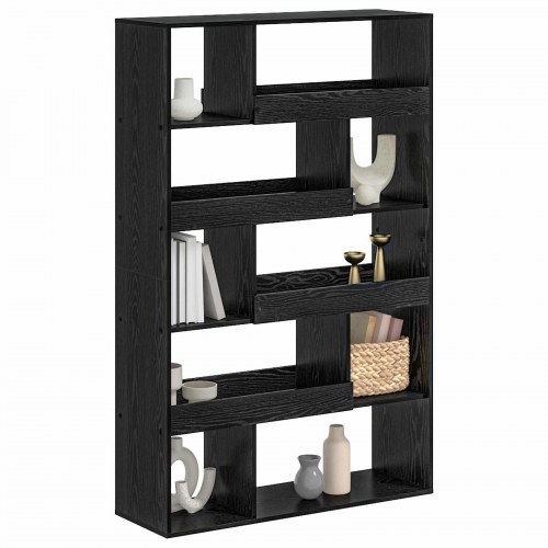 Boghylde rumdeler i sort eg 100 x 33 x 156,5 cm i konstrueret træ