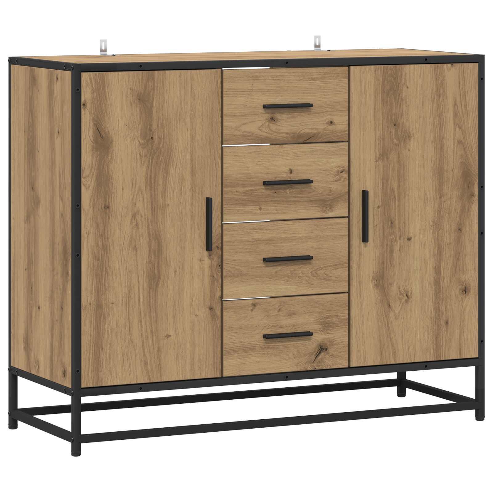 Sideboard i artisan-eg 92 x 35 x 76 cm med 4 skuffer
