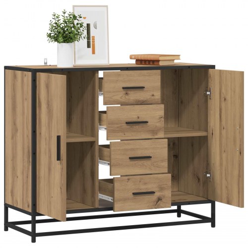 Sideboard i artisan-eg 92 x 35 x 76 cm med 4 skuffer