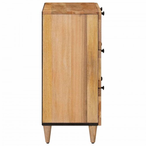Sidebord 2 stk naturfarvet 60 x 33 x 75 cm i massivt mangotræ