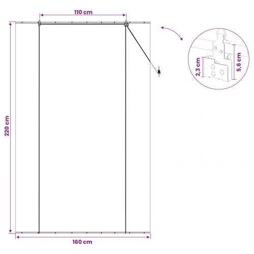 Rullegardin i bambus naturfarvet 160 x 220 cm