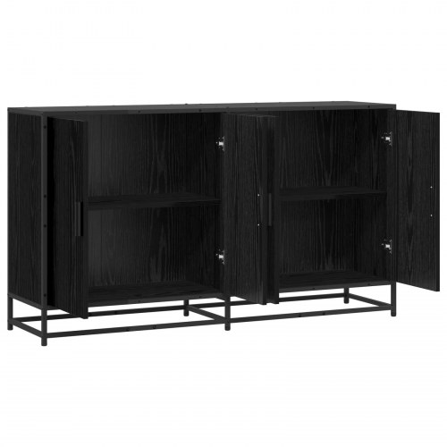 Sidebord skænk i sort eg 134 x 35 x 76 cm