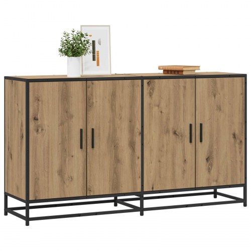 Skænk i artisan-eg 134 x 35 x 76 cm i konstrueret træ