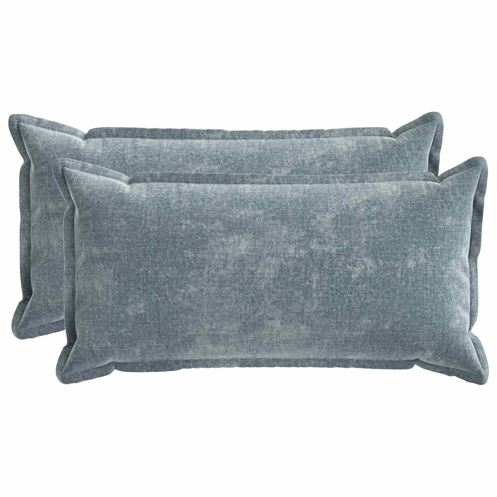Pudebetræk 2 stk HOUTEN lyseblå 40 x 80 cm i chenille