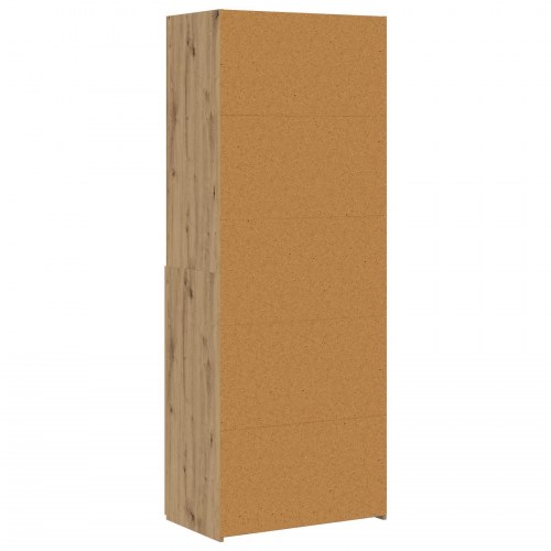 Highboard i artisan-eg 70 x 42,5 x 185 cm - højskab i konstrueret træ