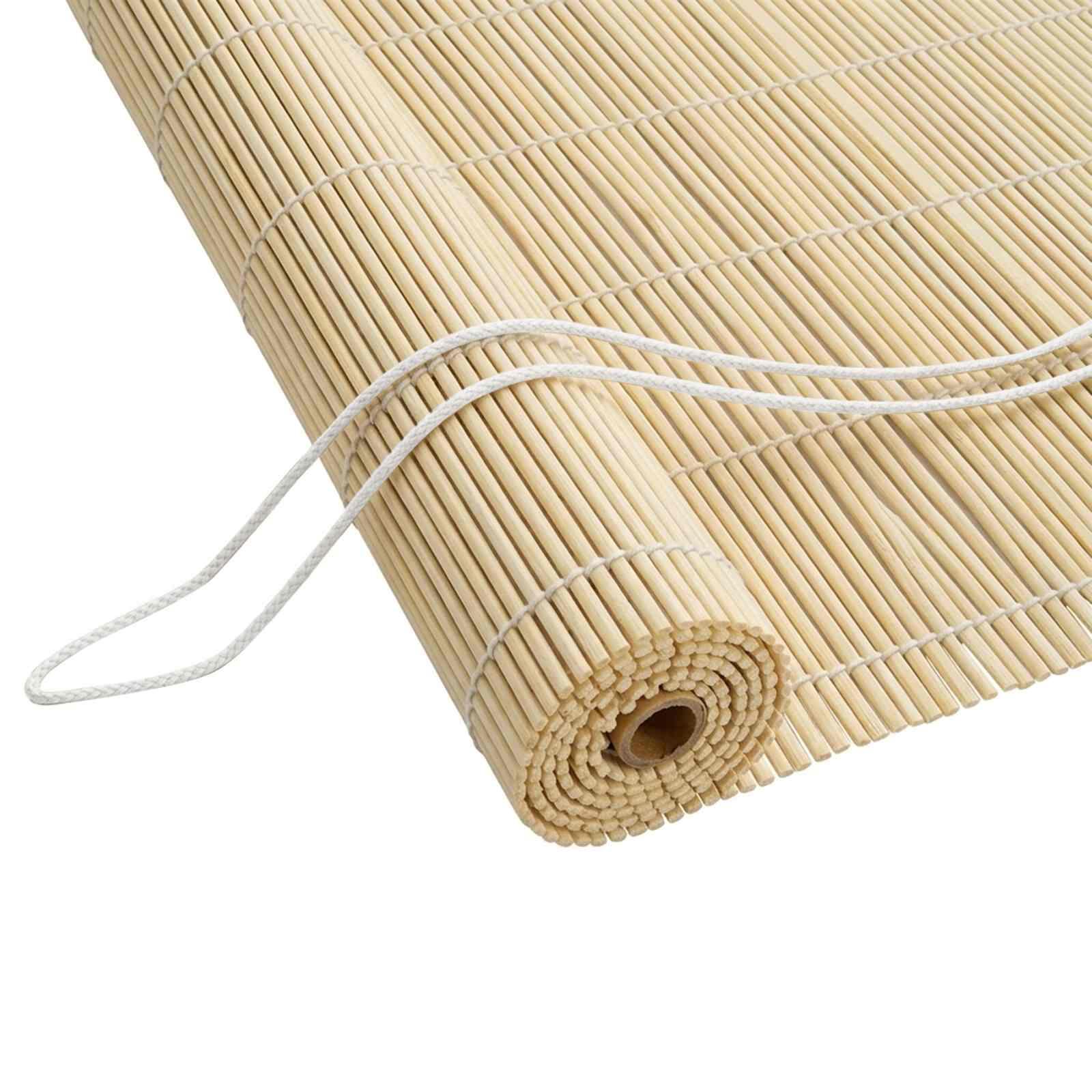 Rullegardin i bambus naturfarvet 50 x 220 cm billede