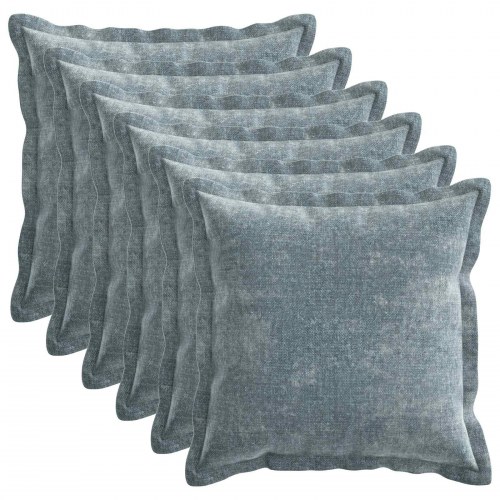 Pudebetræk HOUTEN 6 stk lyseblå 40 x 40 cm i chenille