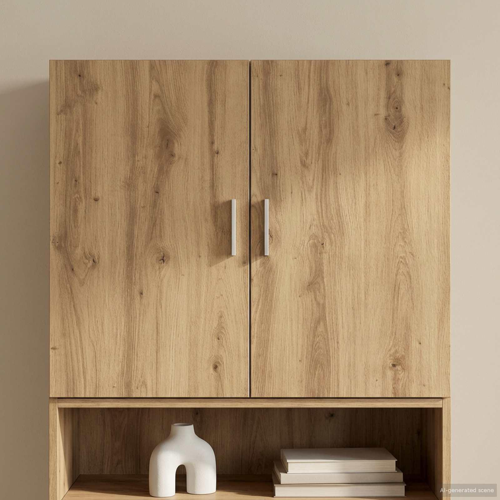 Vægskab i artisan-eg 80 x 42,5 x 64 cm i konstrueret træ billede