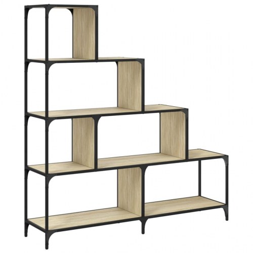 Bogreol med 4 trin 139 x 33,5 x 149 cm - sonoma-eg