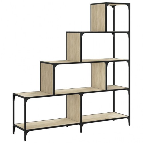 Bogreol med 4 trin 139 x 33,5 x 149 cm - sonoma-eg