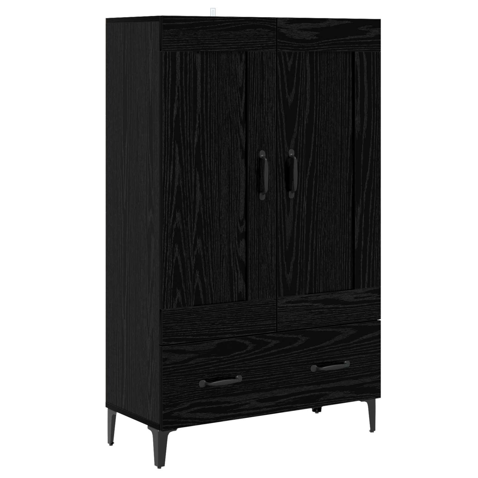 Highboard i sort eg 70 x 31 x 115 cm med skuffe billede