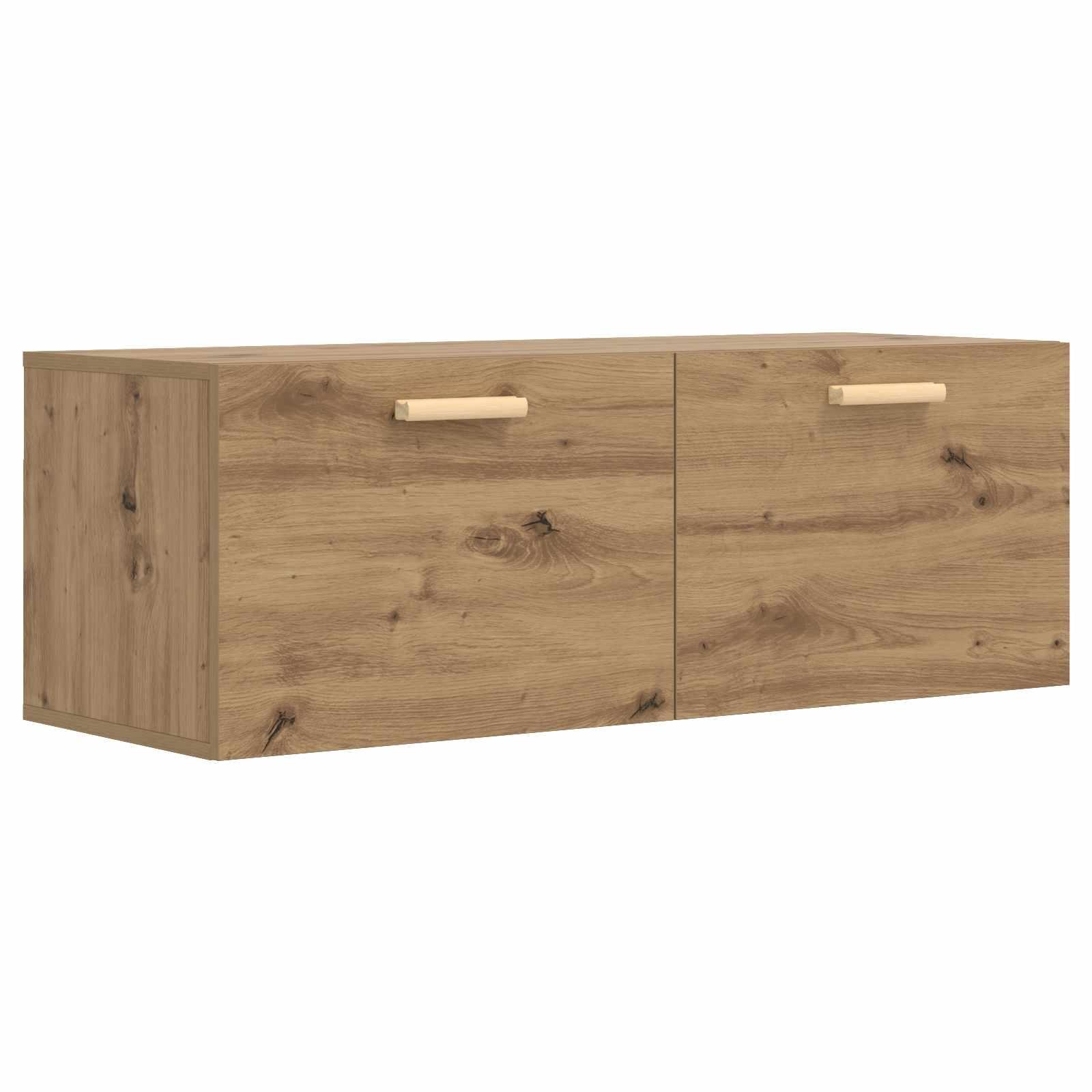 Vægskab 100 x 36,5 x 35 cm i konstrueret træ - Artisan-eg billede