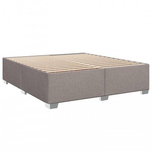 Boksmadras med topmadras og justerbar hovedgavl 140 x 190 cm gråbrun