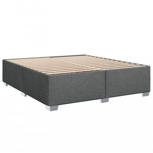 Boxmadras med topmadras mørkegrå 140 x 190 cm med justerbar hovedgavl