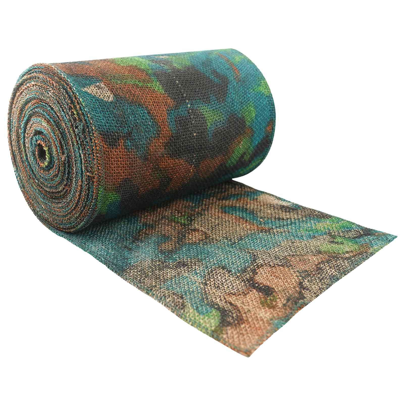 Jute rulle camouflage 25 x 500 cm billede