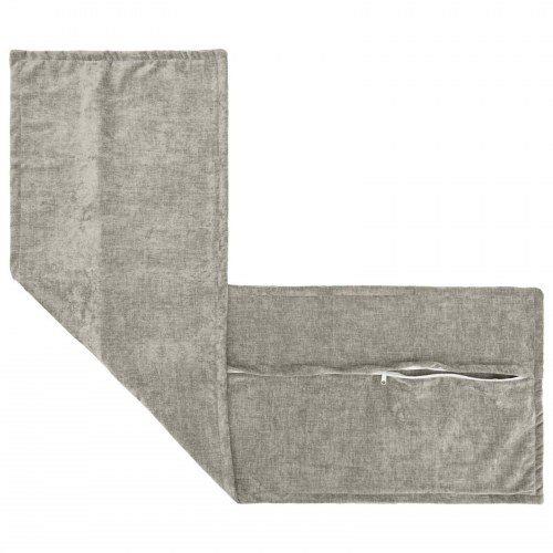 Pudebetræk HOUTEN 2 stk lysegrå 40 x 145 cm i chenille