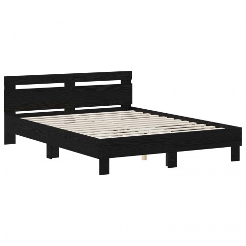 Sengestel i sort eg 140 x 190 cm med lameller