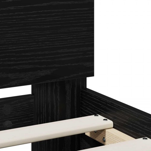 Sengestel i sort eg 140 x 190 cm med lameller