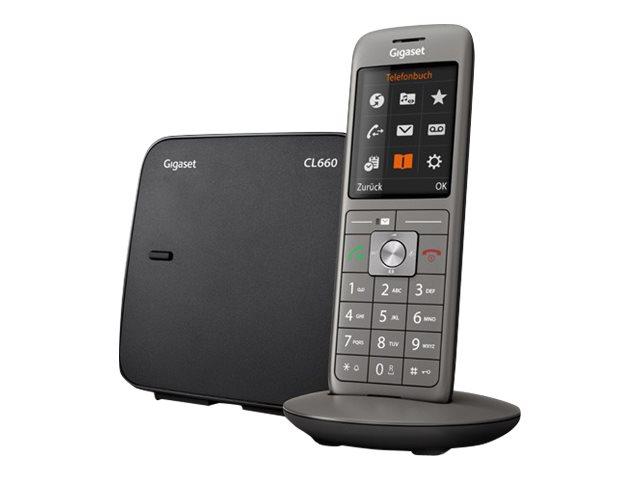 Gigaset CL660 trådløs fastnettelefon med opkalds-ID - sort/antracit
