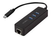 LogiLink UA0283 USB-hub med Gigabit Ethernet - sort