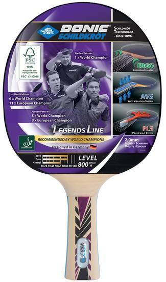 Donic Schildkröt Legends 800 bordtennisbat - pink/træ billede