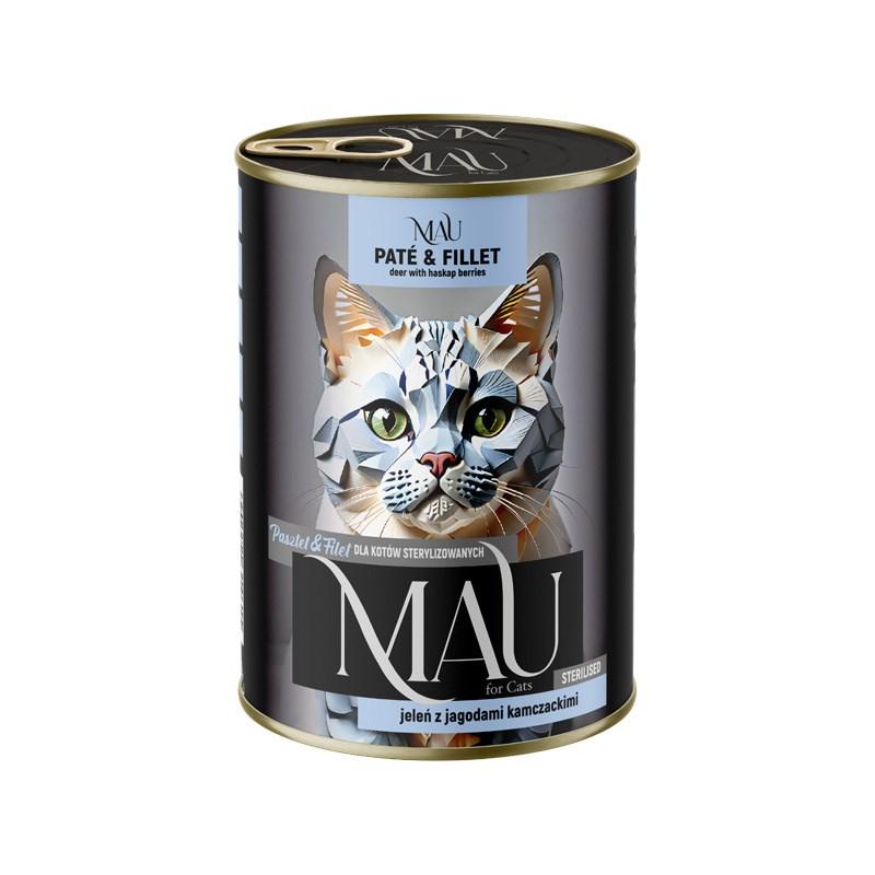 MAU Paté & Filet vådfoder til steriliserede katte med hjort og haskapbær 400 g billede