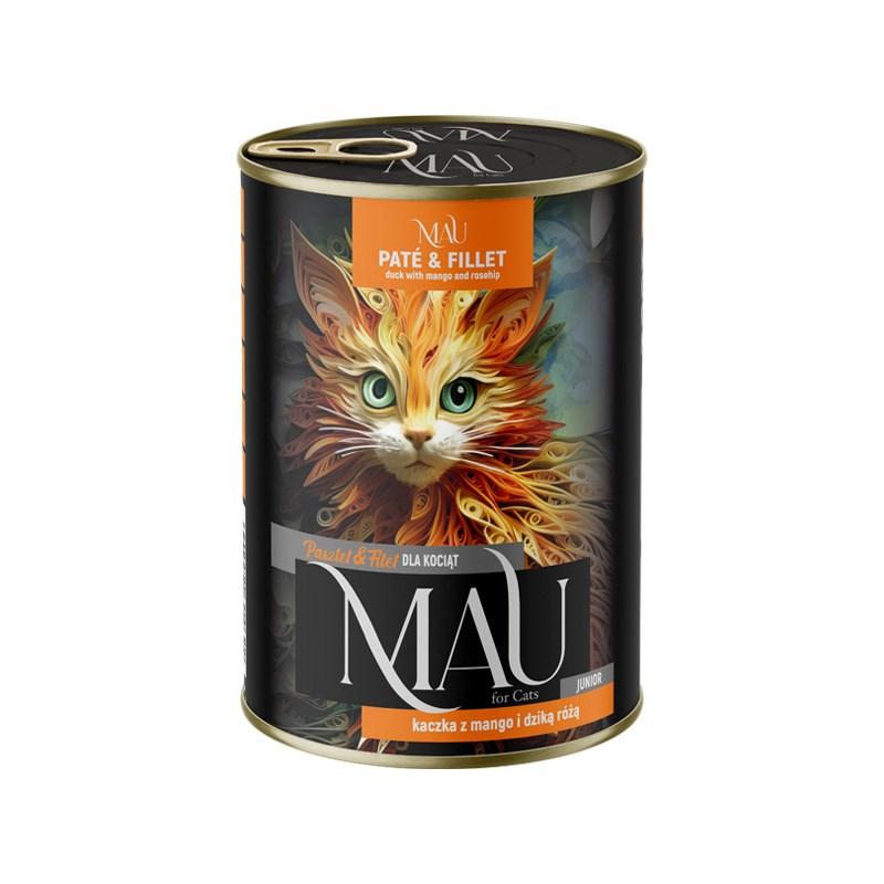 MAU Paté & Filet Junior and med mango og hyben vådfoder til kat 400 g billede