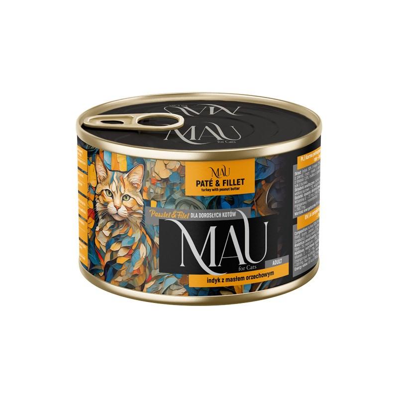 MAU Paté & Filet med kalkun og peanutbutter vådfoder til katte 185 g billede