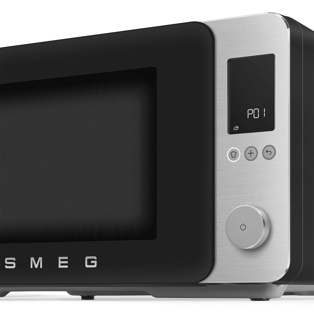 SMEG kombi mikrobølgeovn 27 l sort billede