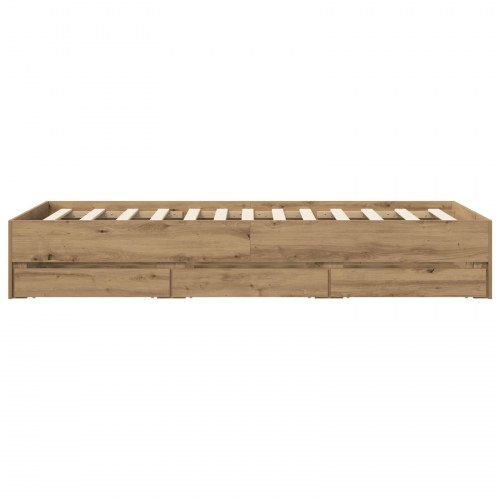 Sengestel med opbevaring 80 x 200 cm i artisan-eg