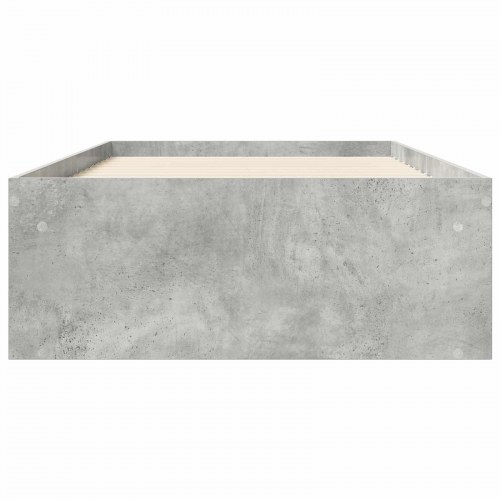 Sengestel med opbevaring i betongrå 80 x 200 cm i konstrueret træ
