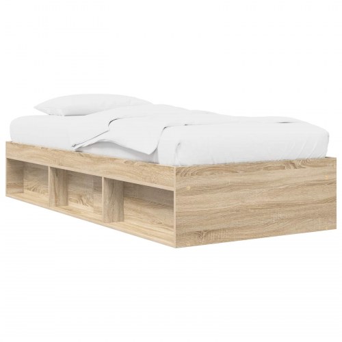 Sengestel med opbevaring Sonoma-eg 80 x 200 cm i konstrueret træ