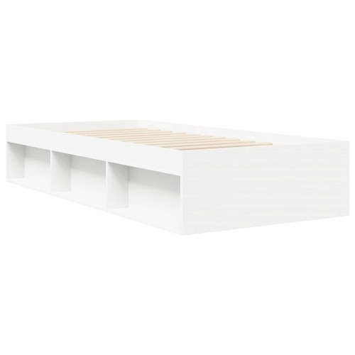 Sengestel med opbevaring 80 x 200 cm i hvid konstrueret træ