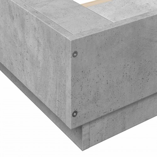 Gulvsengramme i konstrueret træ 80 x 210 cm - betongrå