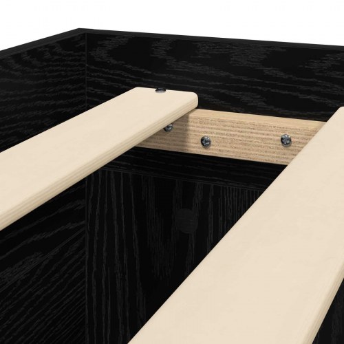 Sengestel med opbevaring 80 x 200 cm - sort eg