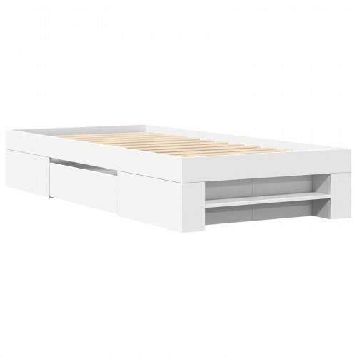 Sengestel med opbevaring 80 x 200 cm - hvid