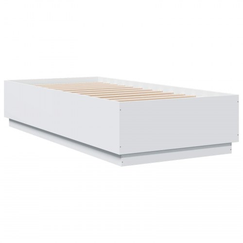Sengestel med opbevaring - hvid 80 x 200 cm