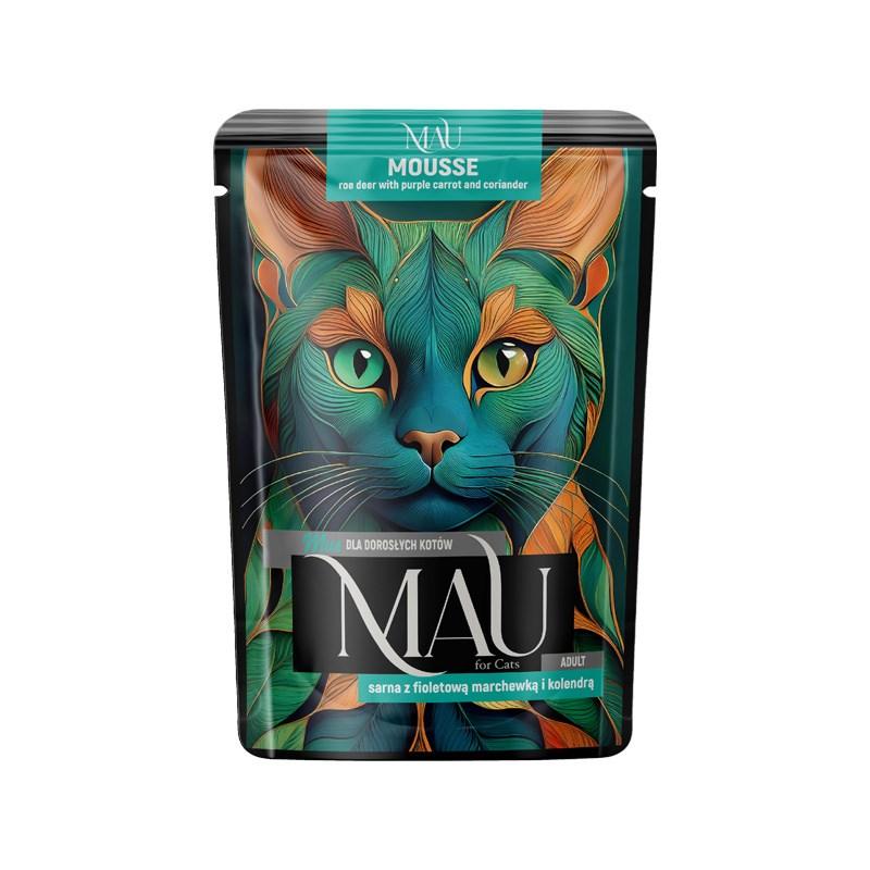 Dolina Noteci MAU Mousse vådfoder til voksen kat med rådyr, lilla gulerod og koriander 85 g billede