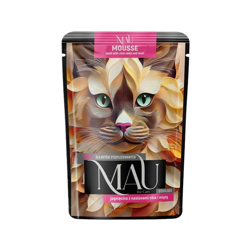 MAU Mousse Sterilised med lam, chiafrø og mynte - vådfoder til kat 85 g billede