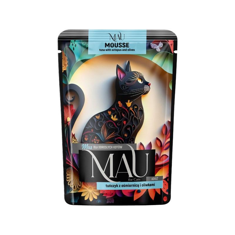 MAU Mousse med tun og blæksprutte vådfoder til kat 85 g billede