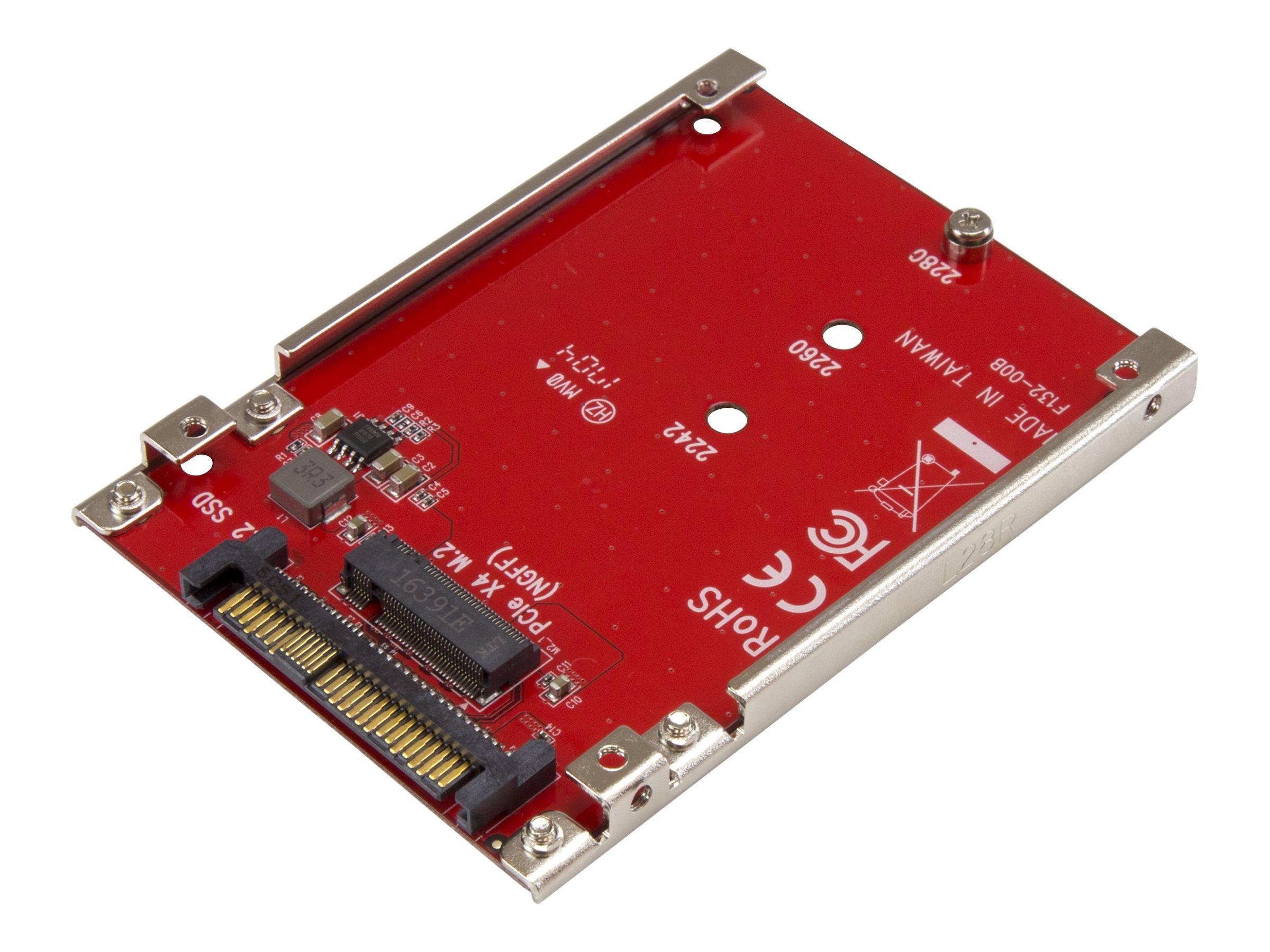 StarTech.com M.2 til U.2 adapter til PCIe NVMe SSD - rød