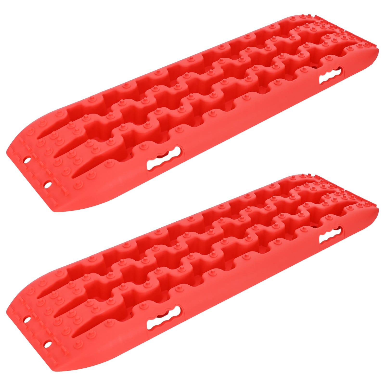 Traction board 2 stk rød 106 x 30,5 x 7 cm i forstærket nylon billede