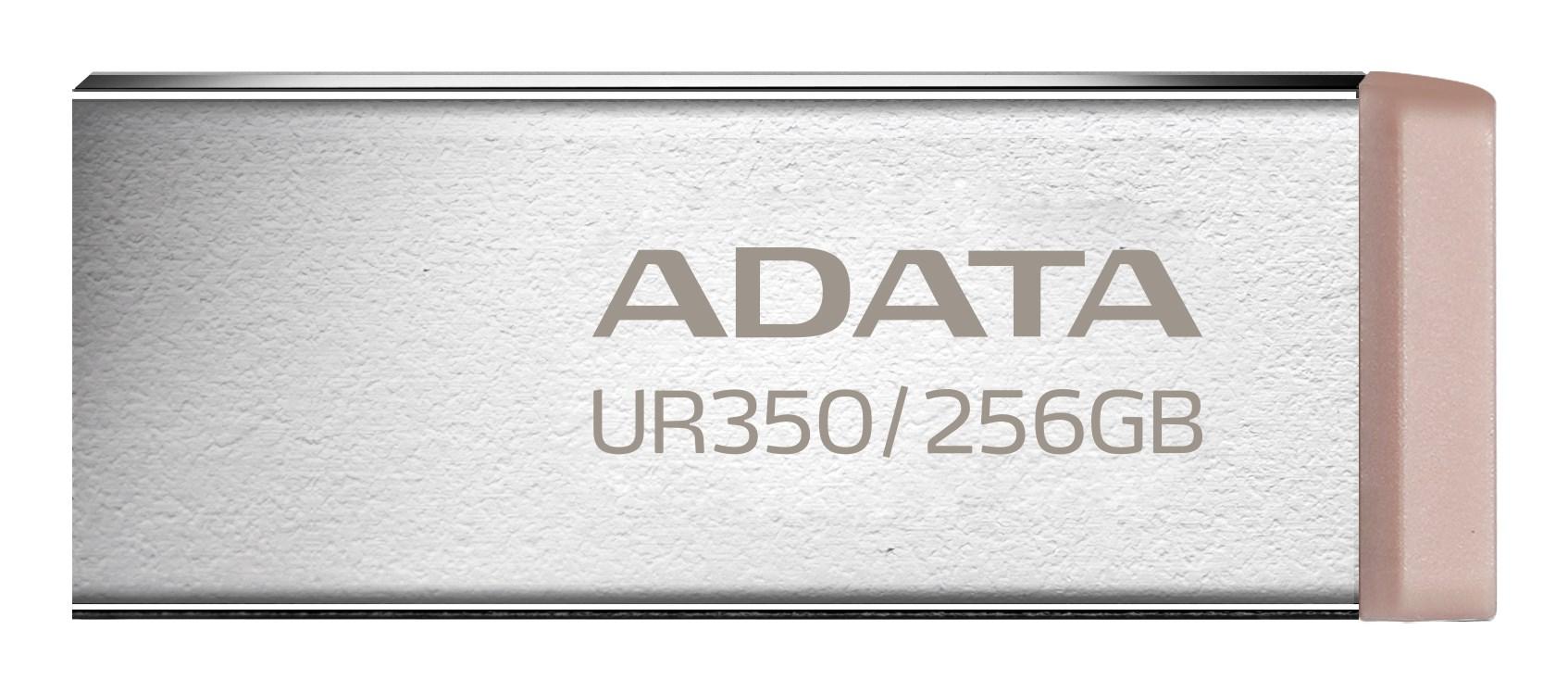 ADATA UR350 256 GB USB-stik USB-A 3.2 Gen 1 - brun/rustfrit stål billede