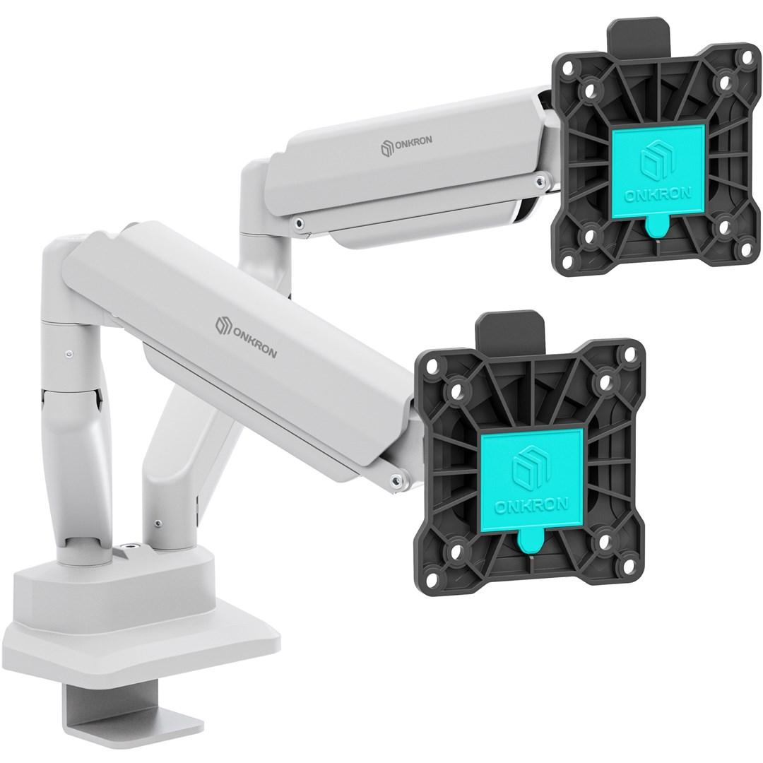 ONKRON G160-BW skærmholder til skrivebord 13-32" - hvid/sort billede